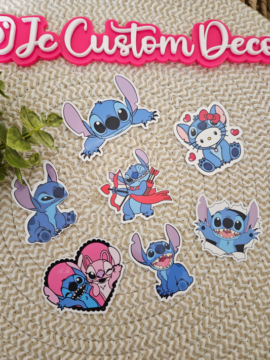 7pc Bundle Stitch Variety Valentine stickers-Stitch Valentine Stickers-Stitch Angel Water bottle Stickers