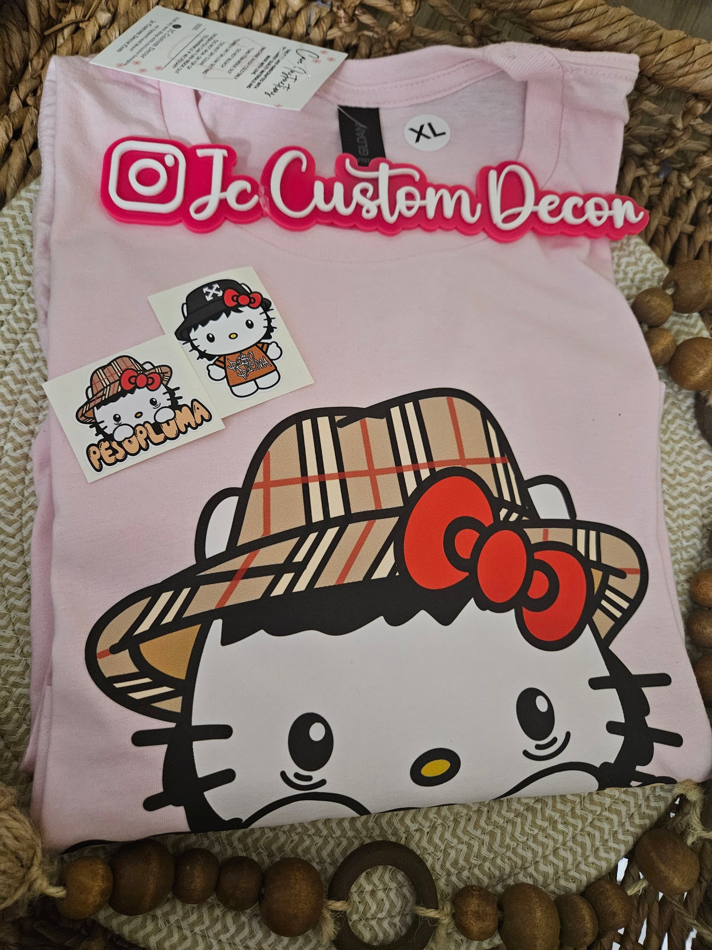 Peso Pluma Shirt-Peso Pluma Kawaii Kitty crewneck-PP Shirt-Peso Pluma Kawaii Shirt