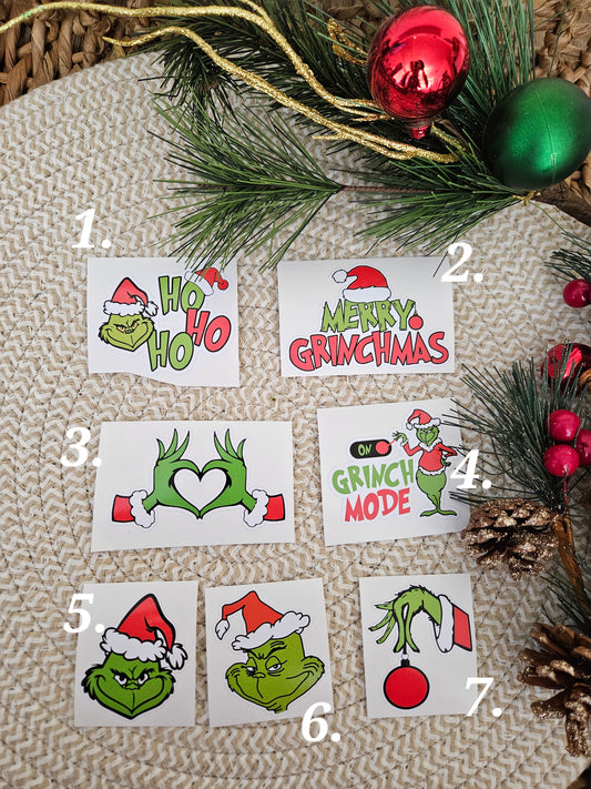 Green Anti Holiday Club Vinyl decal-Christmas Character Vinyl decal-Grinchmas Vinyl decal-Grinch Christmas Decal-Grinch Vibes decal