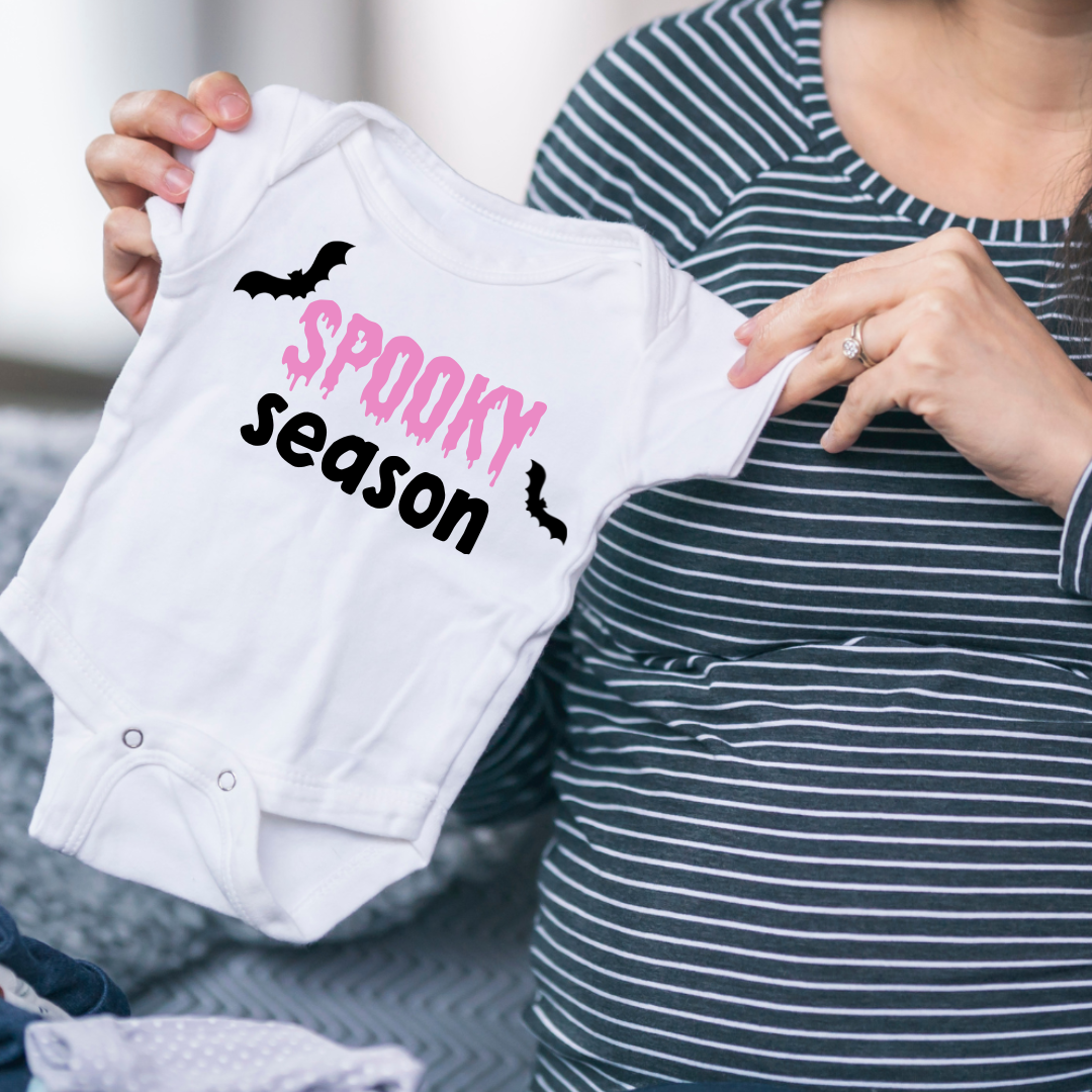 Spooky Season Halloween Baby Onesie-Halloween baby onesie-Spooky Baby onesie-Spooky Season onesie