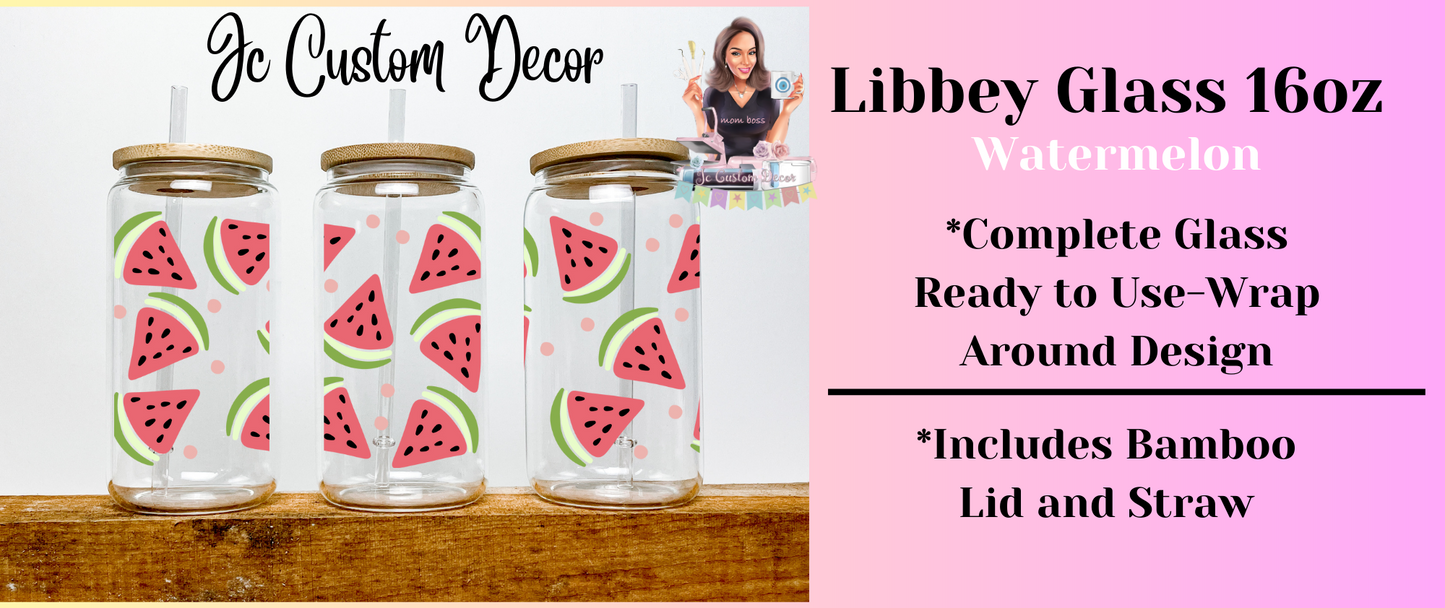 Watermelon Libbey Glass