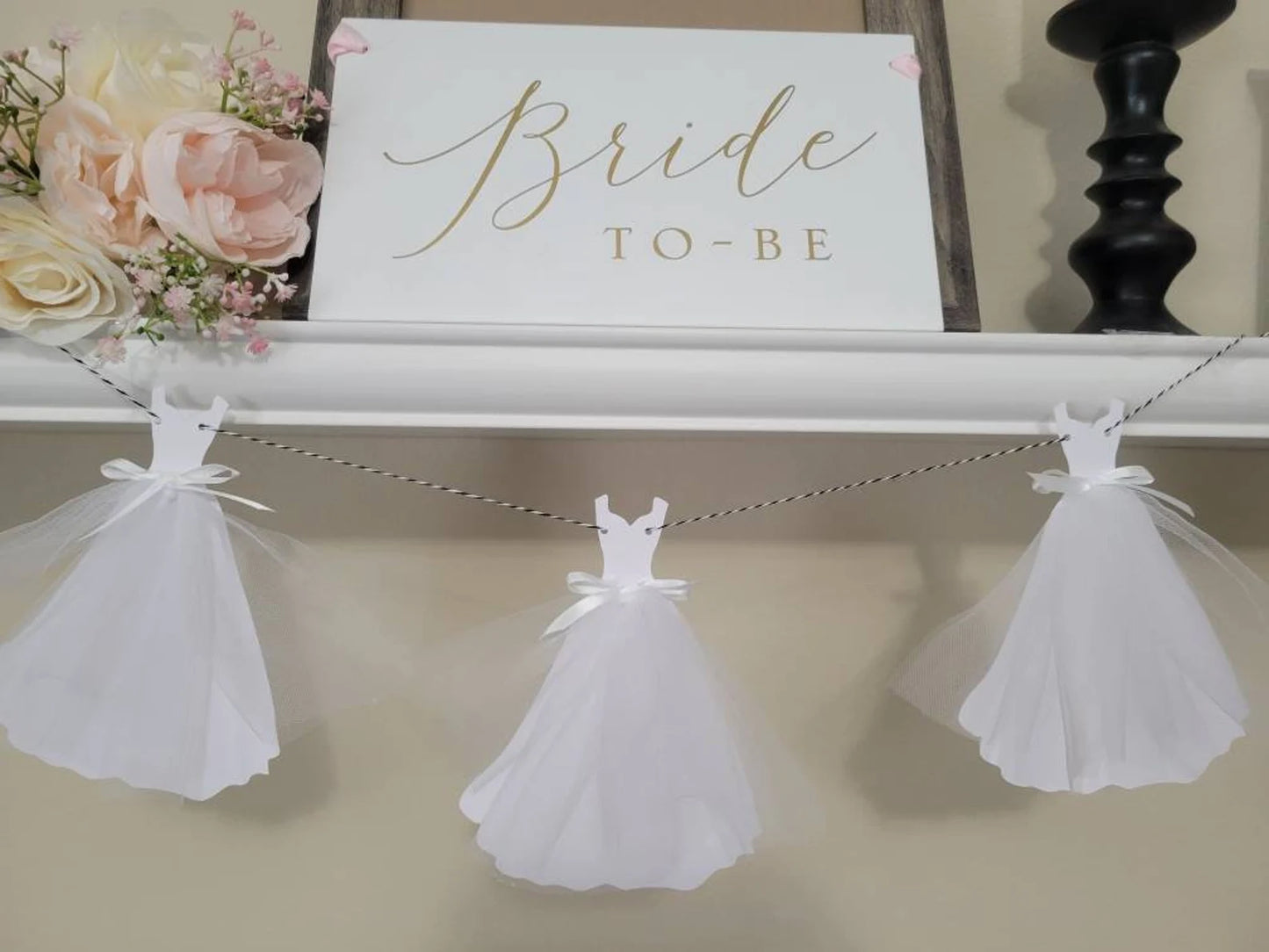 Wedding Dress Garland Banner