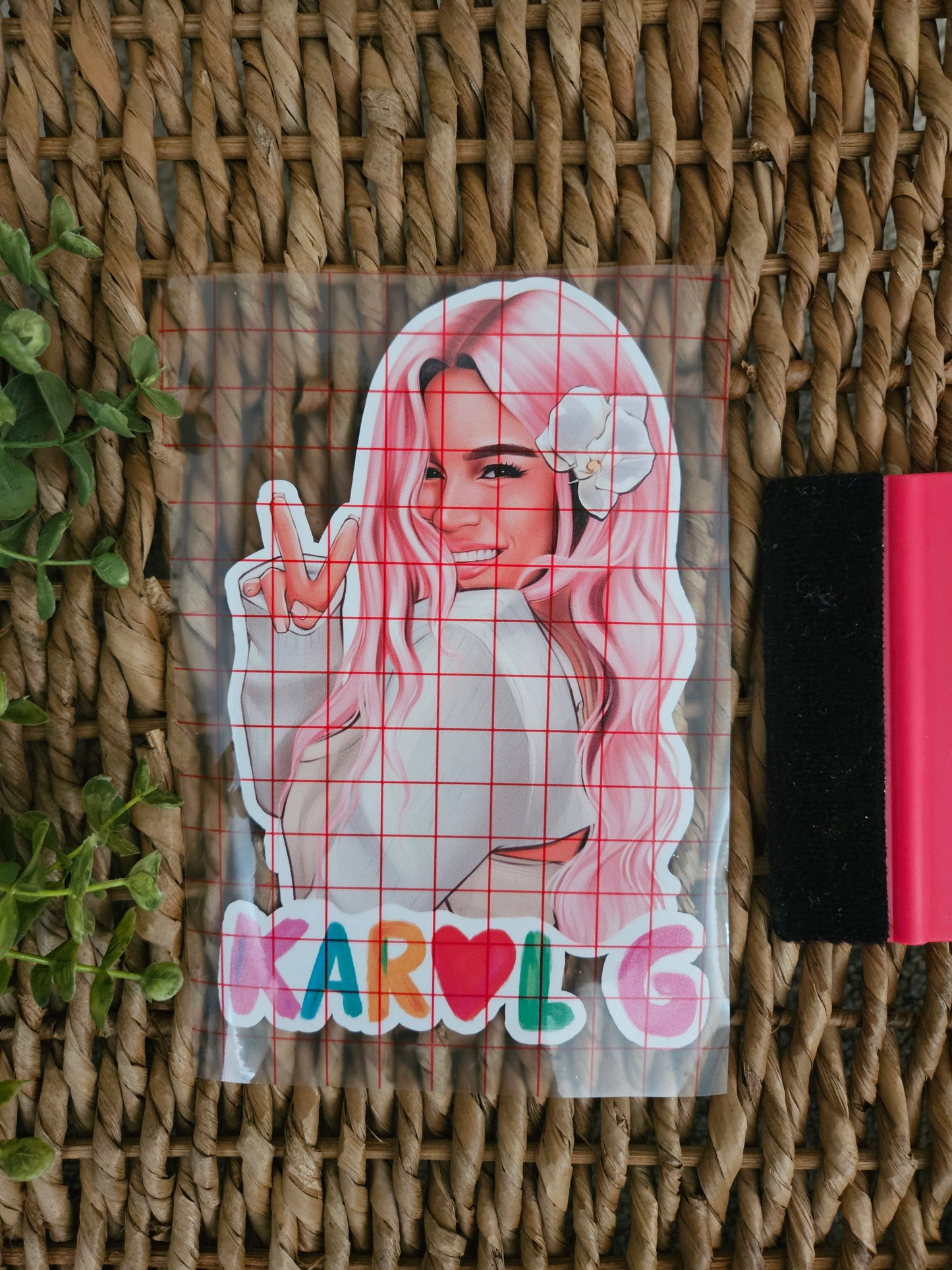 Karol G Stickers-3pc Karol G Decals-Karol G Car decals-Bichota vinyl decals-Karol G vinyl decals-Pink Karol G vinyl decals