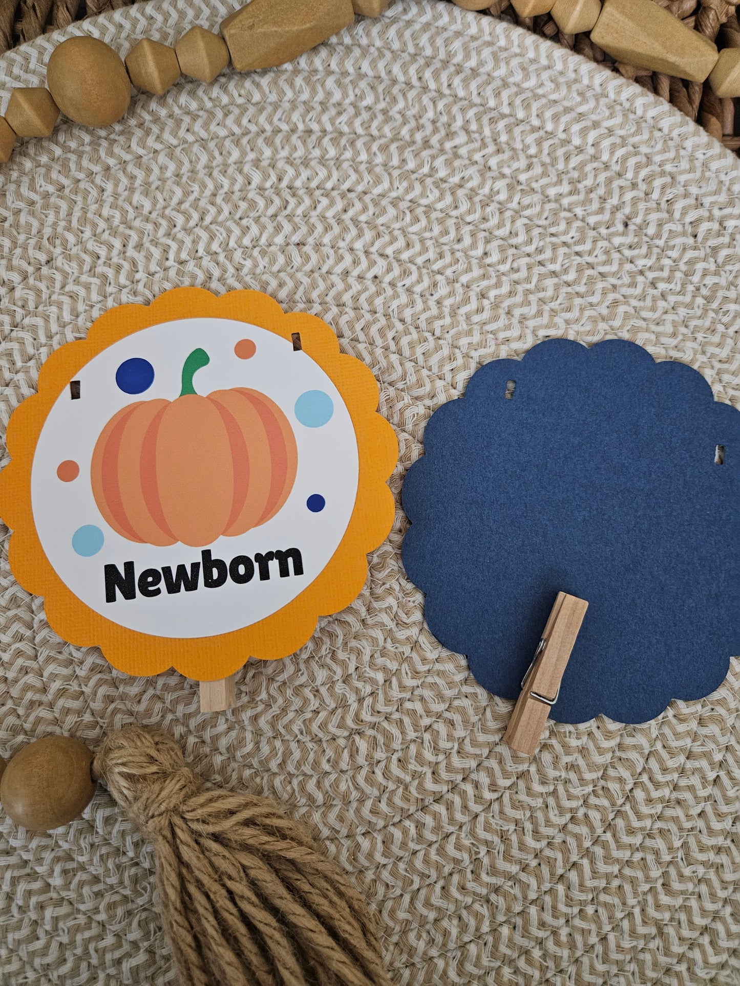 Pumpkin Milestone Banner for Baby's First Year - Monthly Photo Display