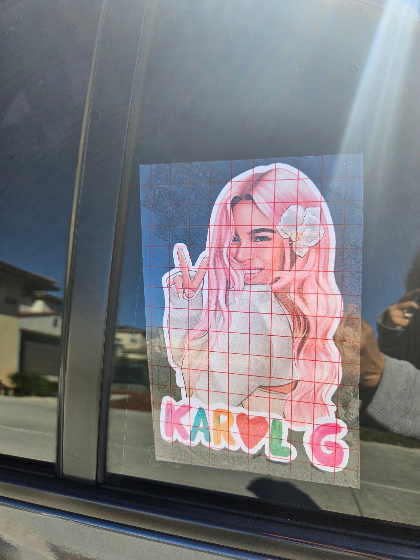 Karol G Stickers-3pc Karol G Decals-Karol G Car decals-Bichota vinyl decals-Karol G vinyl decals-Pink Karol G vinyl decals