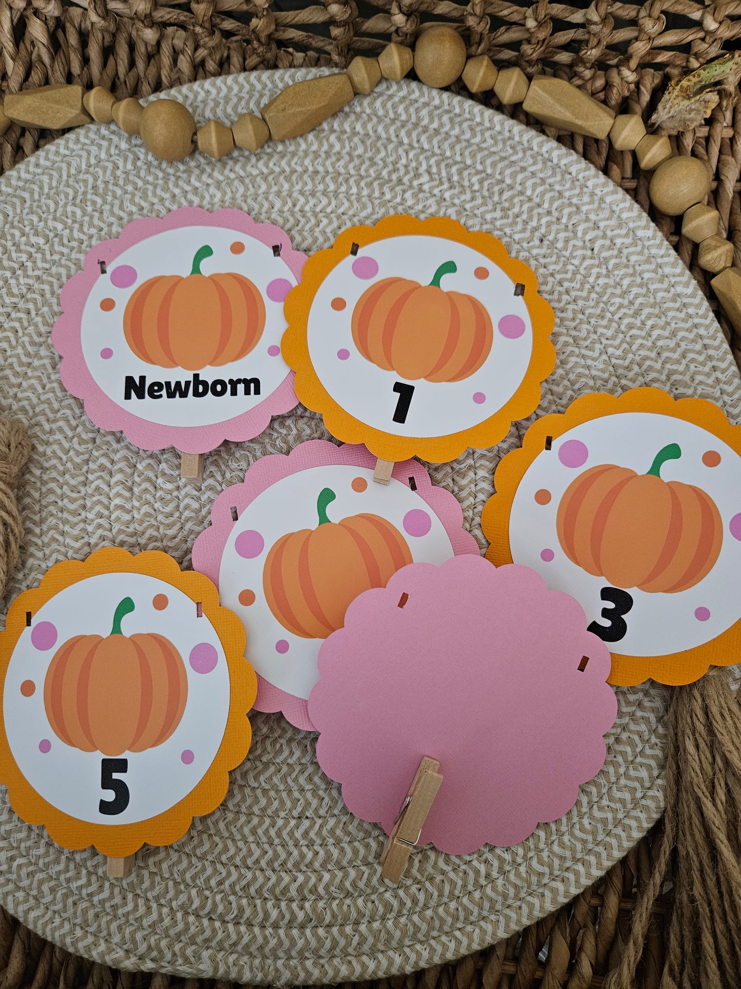 Pumpkin Milestone Banner for Baby's First Year - Monthly Photo Display