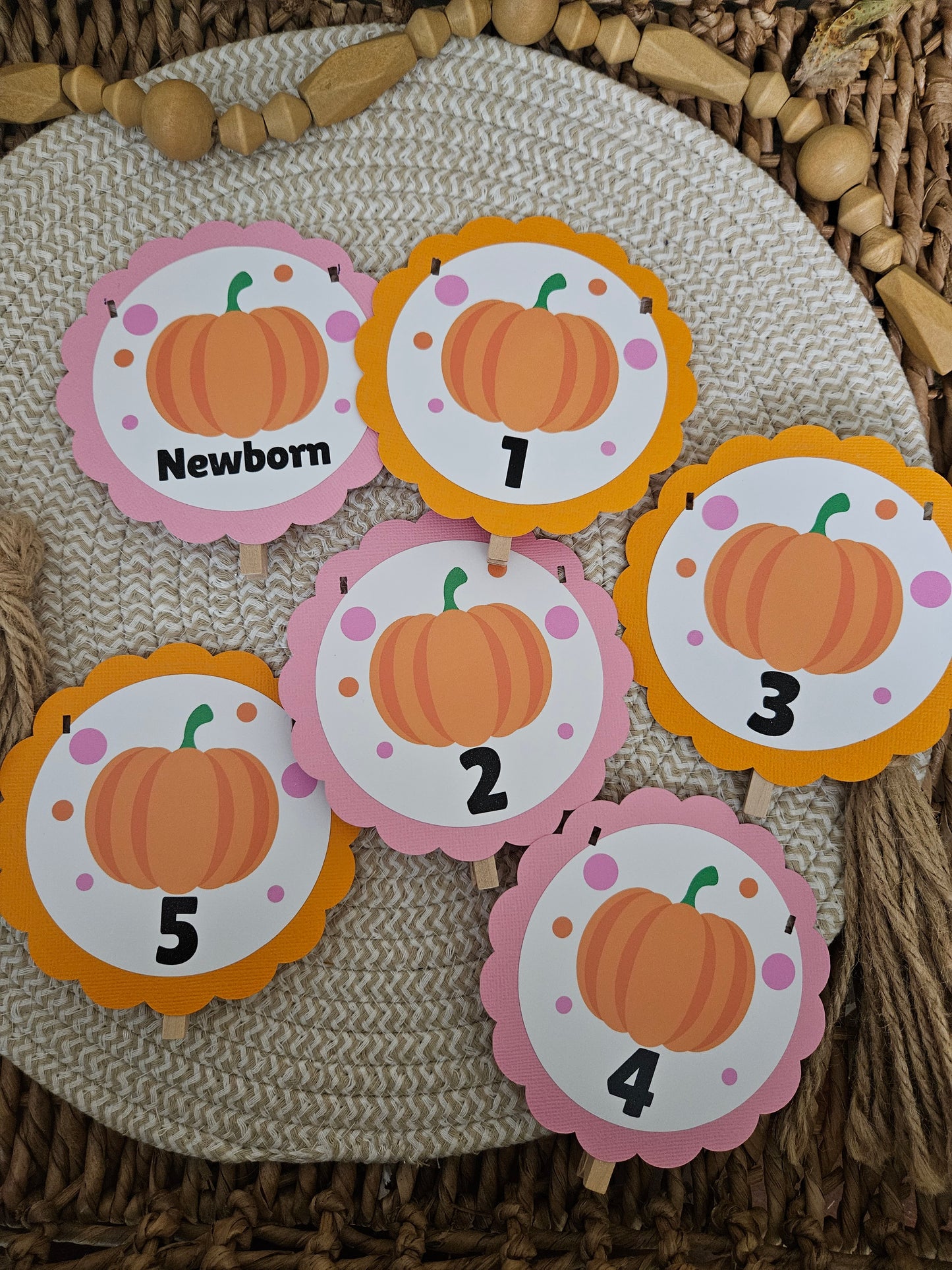 Pumpkin Milestone Banner for Baby's First Year - Monthly Photo Display