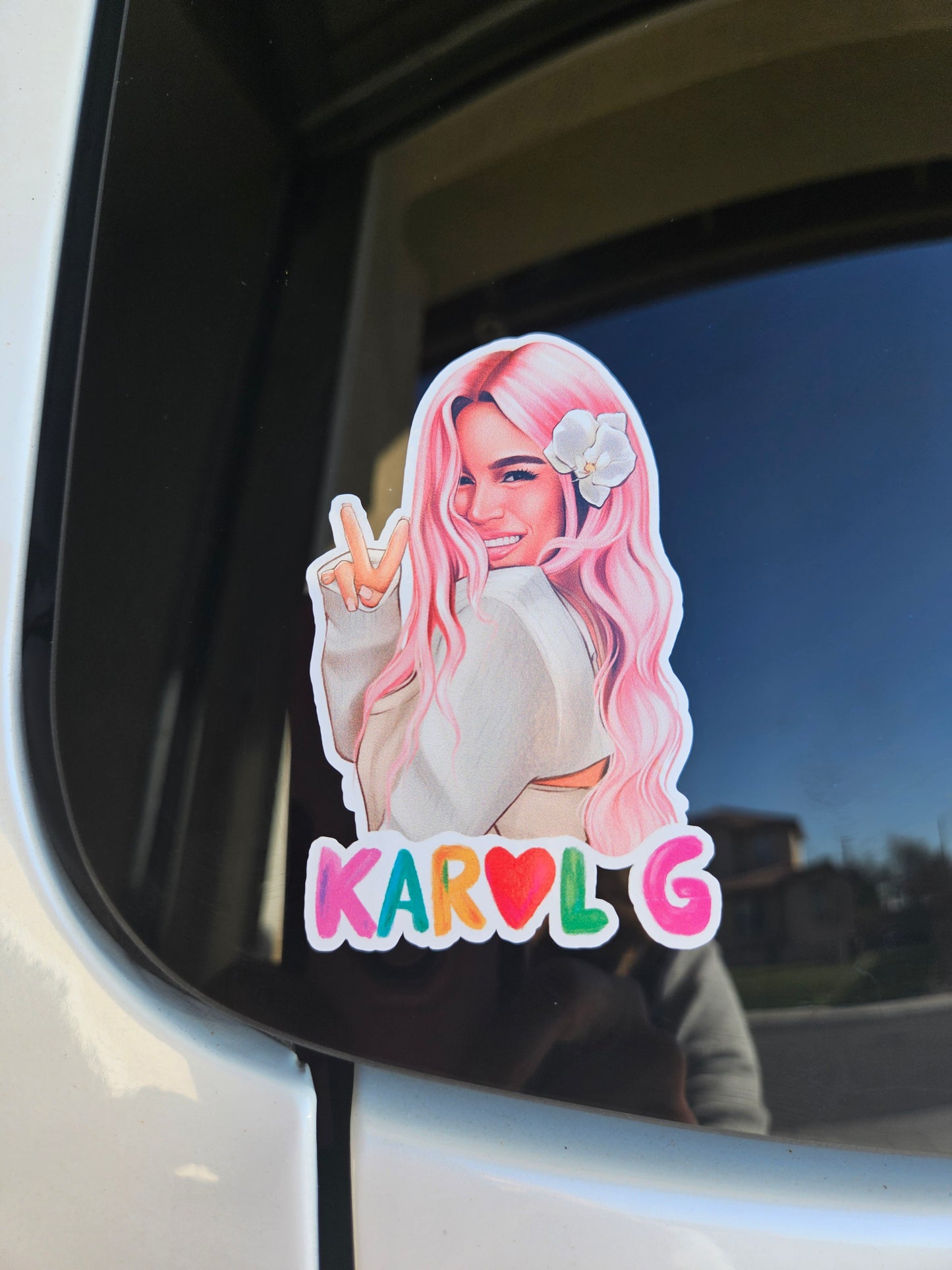 Karol G Stickers-3pc Karol G Decals-Karol G Car decals-Bichota vinyl decals-Karol G vinyl decals-Pink Karol G vinyl decals