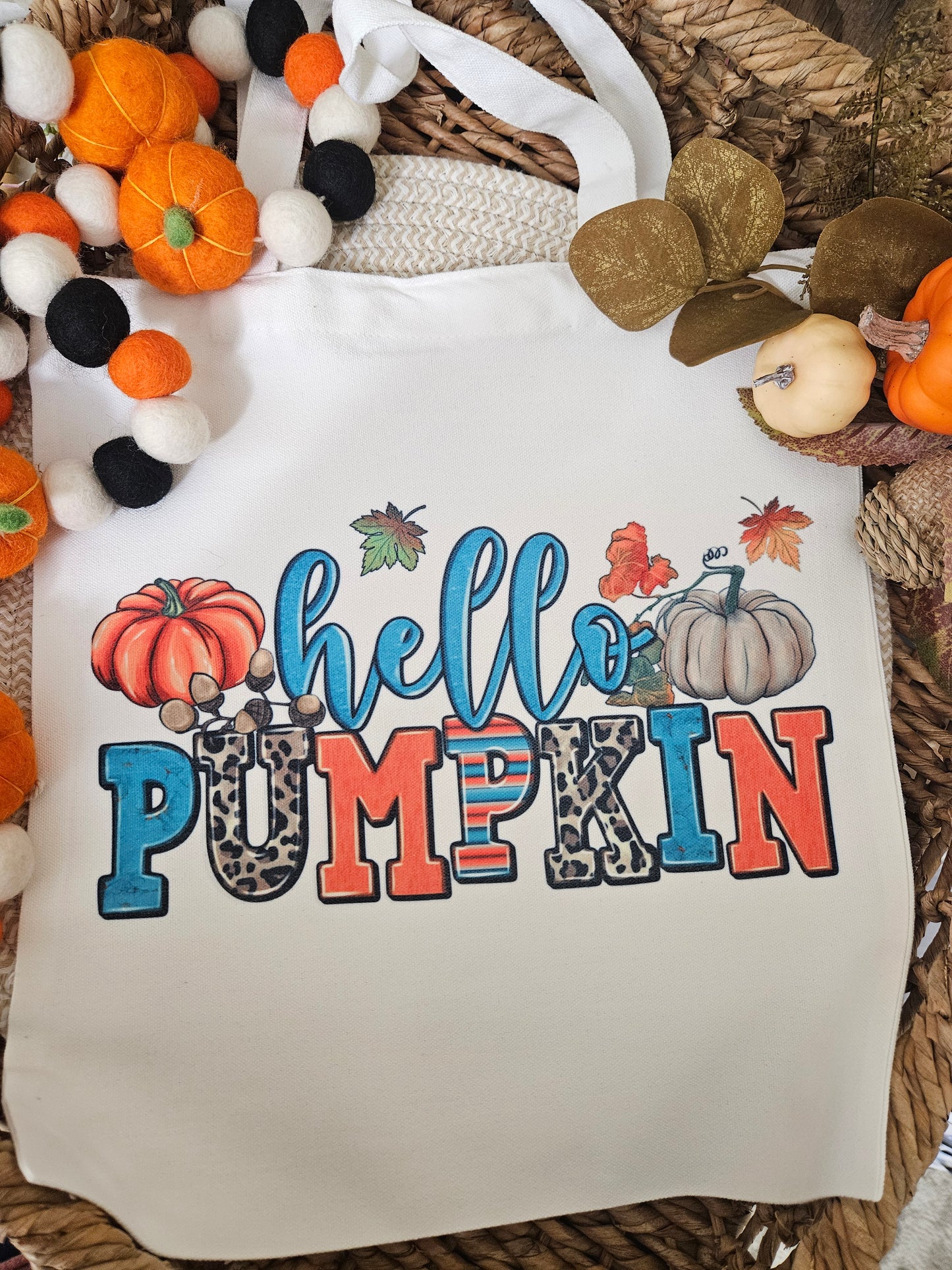 Fall Pumpkin Autumn tote bags-Coquette Pumpkin tote-Fall basics tote-Hello Pumpkin tote-Retro Pumpkin daisy tote-Cute Fall Autumn Tote bags