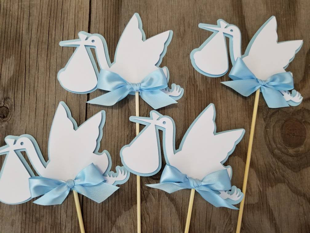 Baby Girl Boy Baby Shower Centerpiece-Baby Girl Boy Stork Centerpiece-Its A Girl Its A Boy Baby Shower Centerpiece-Sets of 2, 3 and 4