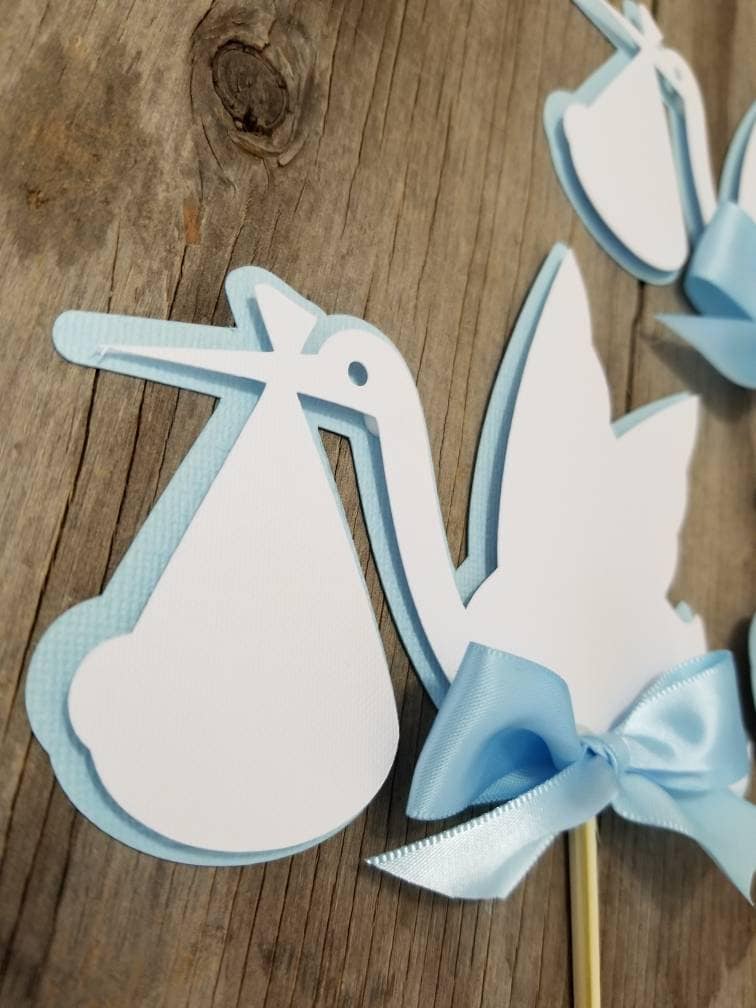 Baby Girl Boy Baby Shower Centerpiece-Baby Girl Boy Stork Centerpiece-Its A Girl Its A Boy Baby Shower Centerpiece-Sets of 2, 3 and 4