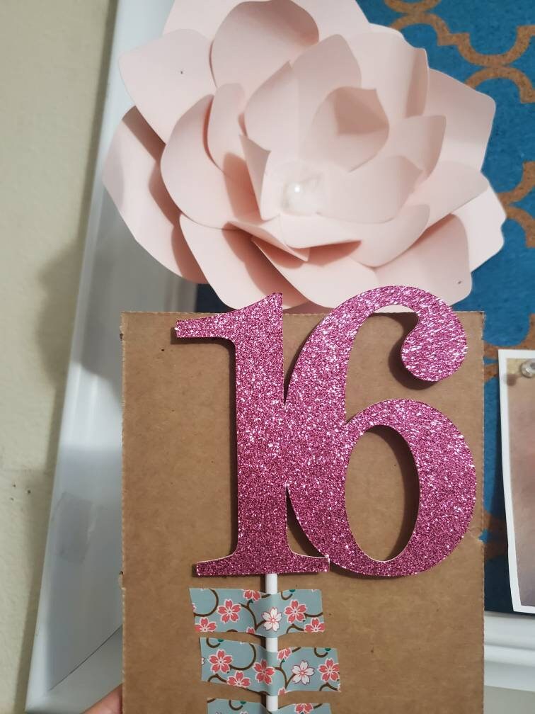 16th Birthday Cake Topper-16 cake topper