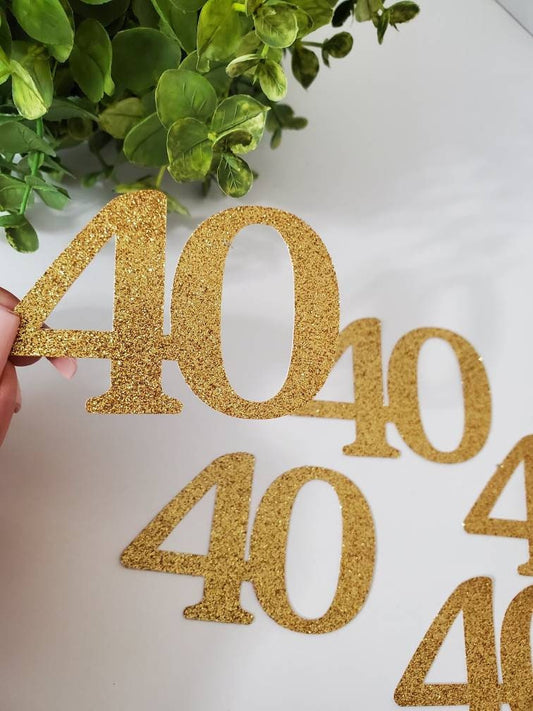 40th birthday confetti- 40 table confetti-40 confetti-age glitter confetti-40 diy cupcake toppers-age cupcake toppers-40 confetti-40