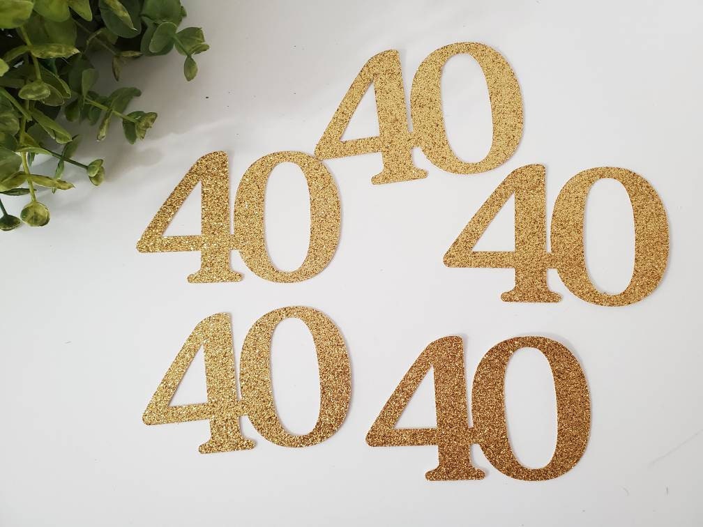 40th birthday confetti- 40 table confetti-40 confetti-age glitter confetti-40 diy cupcake toppers-age cupcake toppers-40 confetti-40