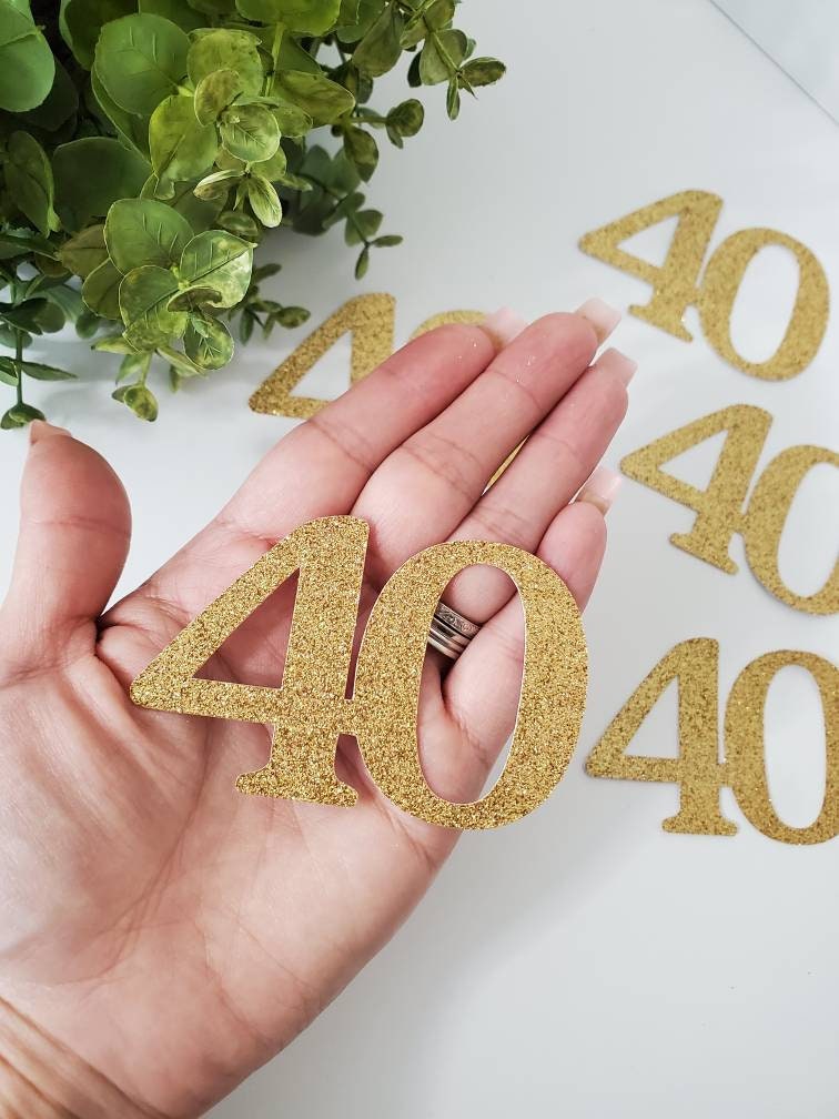 40th birthday confetti- 40 table confetti-40 confetti-age glitter confetti-40 diy cupcake toppers-age cupcake toppers-40 confetti-40