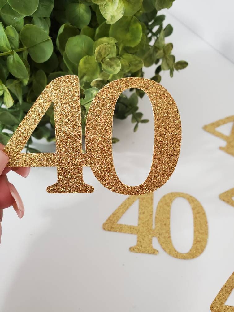 40th birthday confetti- 40 table confetti-40 confetti-age glitter confetti-40 diy cupcake toppers-age cupcake toppers-40 confetti-40