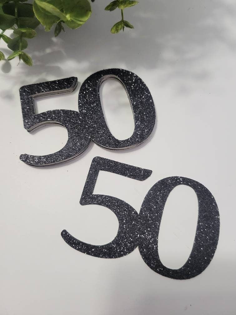 50th birthday confetti-age 50 table confetti-50 confetti-age glitter confetti-50 diy cupcake toppers-age cupcake toppers-50 confetti-50